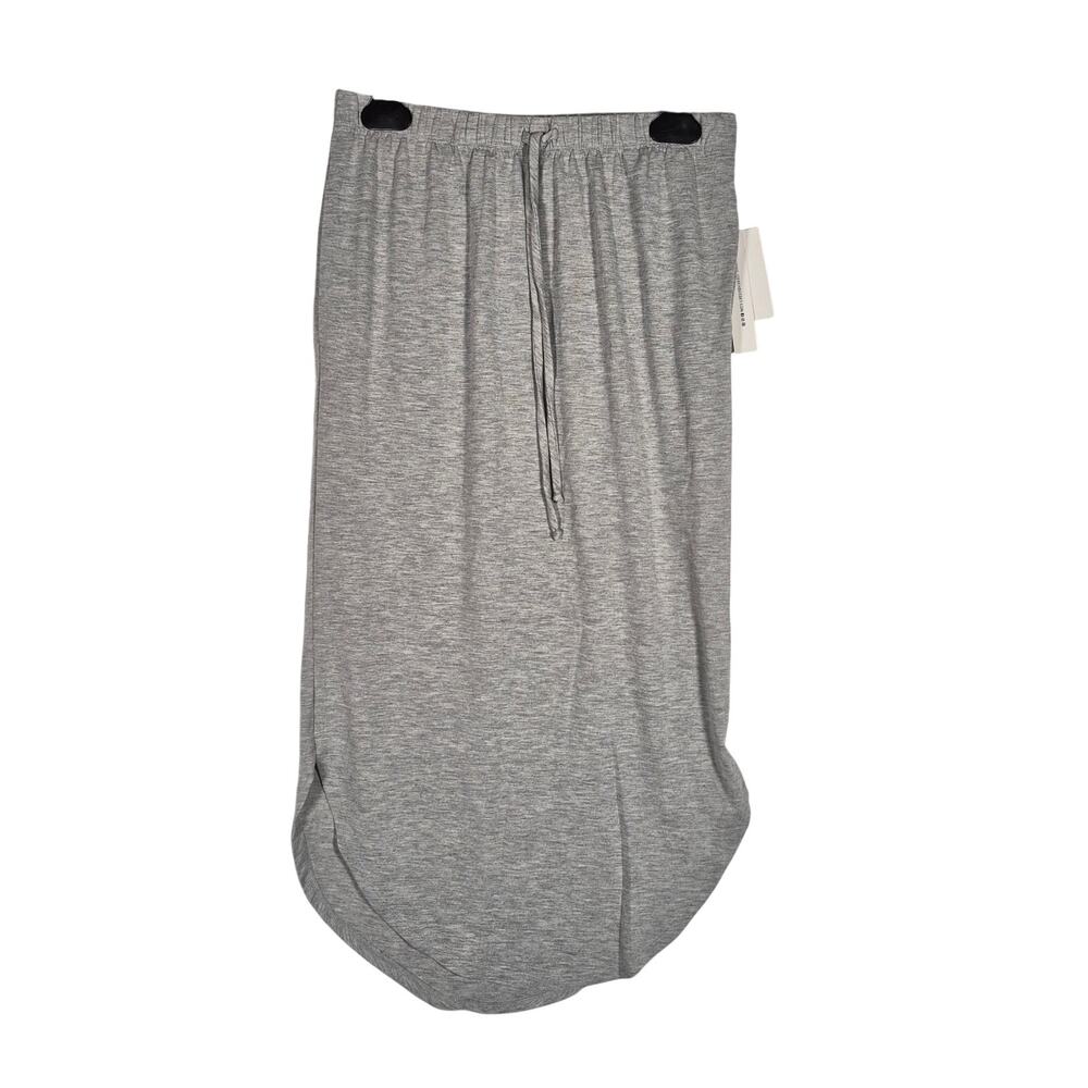 Joe B Gray Round Hem Midi Skirt Drawstring NWT Womens size Large
